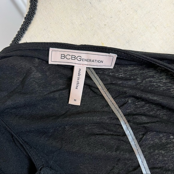 BCBGeneration Black Ruched Button Up Top | Size M - Picture 6 of 14
